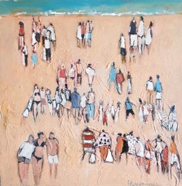 Peinture intitulée "Une journée à la mer" par Isabelle Perronneau (IPerronneau), Œuvre d'art originale, Huile