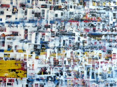 Картина под названием "PIXELS" - Gerard Perrotin, Подлинное произведение искусства, Масло