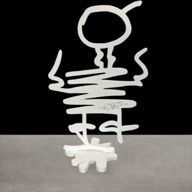 Escultura titulada "FILOCH "BLANC"" por Perrotte, Obra de arte original, Acero inoxidable
