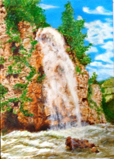 Painting titled "медовый водопад" by Iurii Persov, Original Artwork, Acrylic