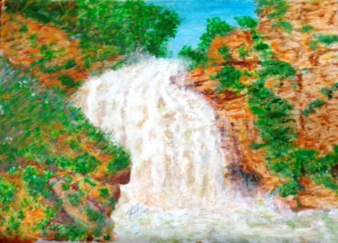 Картина под названием "Медовый водопад 3" - Юрий Персов, Подлинное произведение искусства, Акрил