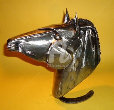 Scultura intitolato "cheval" da Pierre-Jean, Opera d'arte originale, Metalli