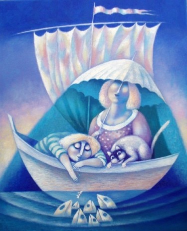 Картина под названием "VERANO" - Pescador, Подлинное произведение искусства