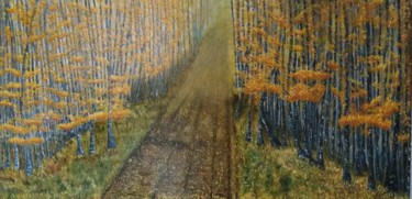 Pintura titulada "Camino al invierno" por Mariano Padilla, Obra de arte original, Oleo