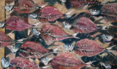 Peinture intitulée "peixe seco 2" par Philippe Peseux, Œuvre d'art originale, Huile