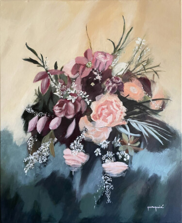 Peinture intitulée "Bouquet de fleurs" par Olivier Pesquié, Œuvre d'art originale, Acrylique Monté sur Châssis en bois