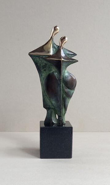 Sculptuur getiteld "TWO" door Petar Iliev, Origineel Kunstwerk, Bronzen