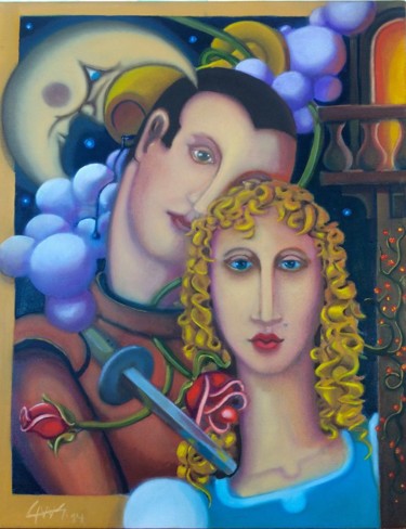 Painting titled "Star-crossed" by Peter A. Lang, Original Artwork, Oil