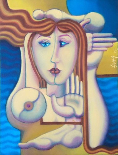 Painting titled "Aphrodite" by Peter A. Lang, Original Artwork, Oil
