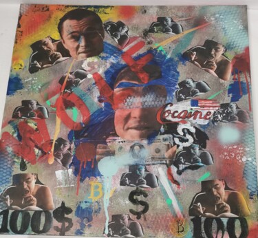 Collages titled "Wolf of Wallstreet" by Peter Altieri, Original Artwork, Acrylic