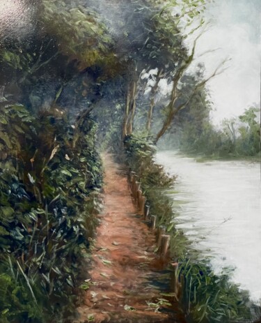 Malerei mit dem Titel "Stratford-Upon-Avon…" von Peter Babakitis, Original-Kunstwerk, Öl