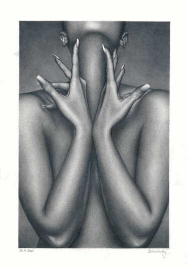 Dessin intitulée "Woman hands" par Peter Bahurinský, Œuvre d'art originale, Crayon