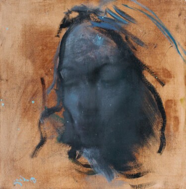 Pintura titulada "Gray portrait" por Peter Balog, Obra de arte original, Oleo Montado en Bastidor de camilla de madera
