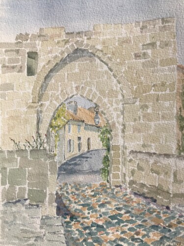 Painting titled "Brunet Gate at Sain…" by Peter Blake, Original Artwork, Watercolor