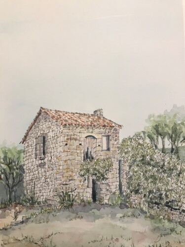 Peinture intitulée "Old jail at Montpey…" par Peter Blake, Œuvre d'art originale, Aquarelle