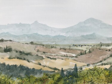 Painting titled "Italian landscape" by Peter Blake, Original Artwork, Watercolor