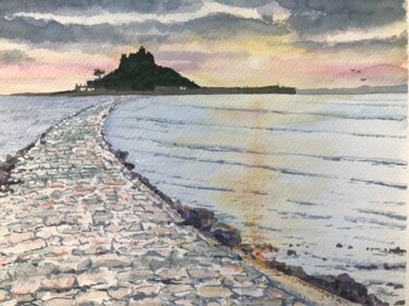 Painting titled "St Michaels Mount s…" by Peter Blake, Original Artwork, Watercolor