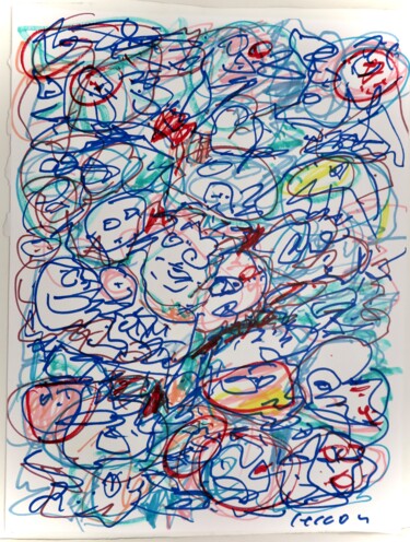 Dessin intitulée "s/p number 5" par Peter Ceccon, Œuvre d'art originale, Marqueur