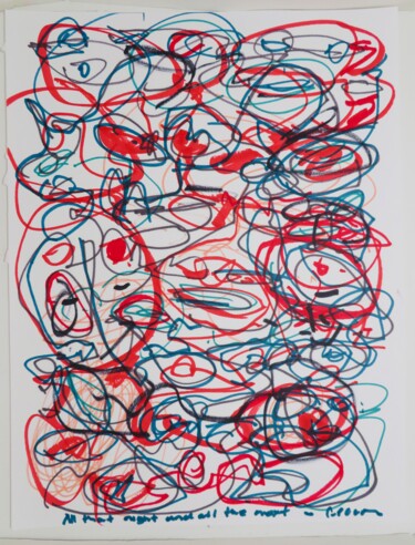Рисунок под названием "s/p number 6" - Peter Ceccon, Подлинное произведение искусства, Шариковая ручка