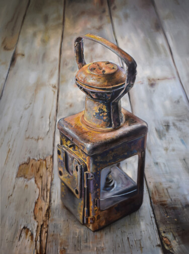 Картина под названием "Light from the past" - Peter Duhaj, Подлинное произведение искусства, Масло
