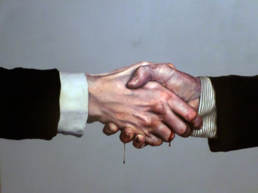 "Agreement" başlıklı Tablo Peter Duhaj tarafından, Orijinal sanat, Petrol