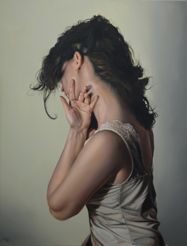 Pintura titulada "Pensive" por Peter Duhaj, Obra de arte original, Oleo