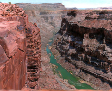 "Grand Canyon" Painting titled ""Grand Canyon"" by Péter Duhaj, Original Art, Oil
