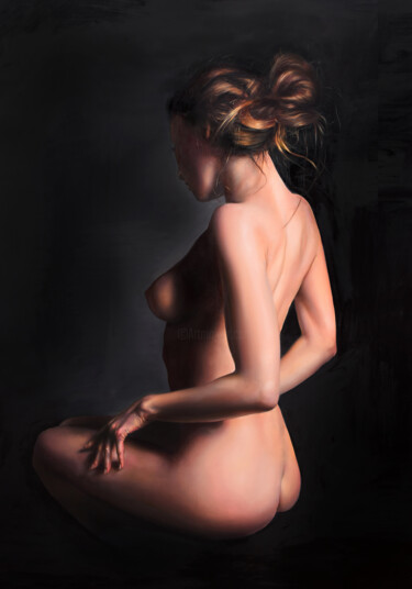 Картина под названием "Chasteness" - Peter Duhaj, Подлинное произведение искусства, Масло