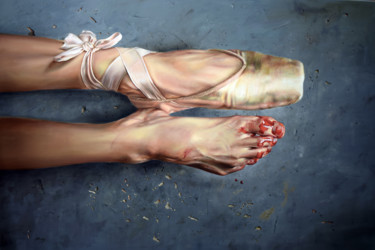"Ahe resting" Painting titled ""Ahe resting"" by Péter Duhaj, Original Art, Oil