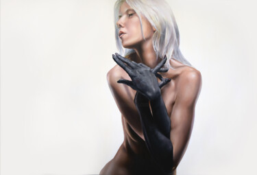 Картина под названием "Magic girl" - Peter Duhaj, Подлинное произведение искусства, Масло