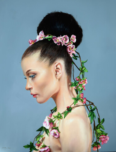 Картина под названием "Ophelia 2.0" - Peter Duhaj, Подлинное произведение искусства, Масло