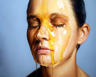 Malerei mit dem Titel "Honey No.1" von Peter Duhaj, Original-Kunstwerk, Öl