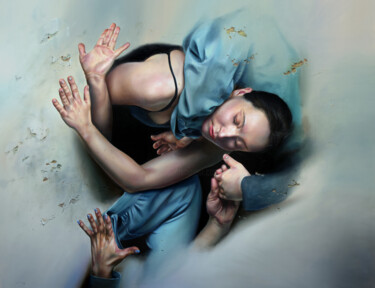 Malarstwo zatytułowany „Dream” autorstwa Peter Duhaj, Oryginalna praca, Olej Zamontowany na Drewniana rama noszy