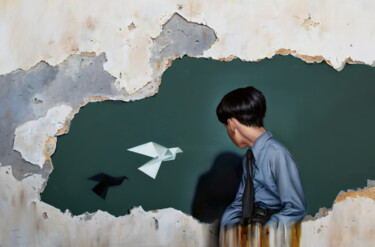 Peinture intitulée "The surreal world o…" par Peter Duhaj, Œuvre d'art originale, Huile