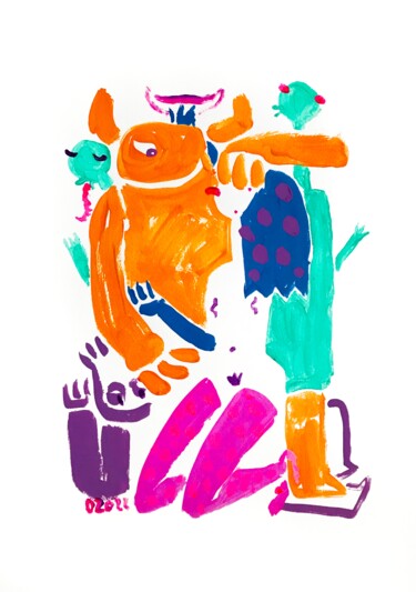 Картина под названием "R U my little lolli…" - Peter Dzogaba, Подлинное произведение искусства, Акрил