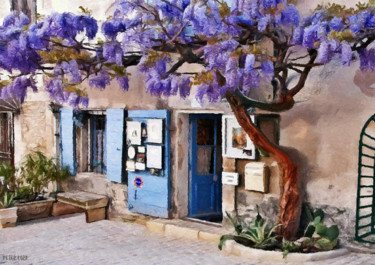 Pintura intitulada "Glycines provencal,…" por Peter Ford, Obras de arte originais, Óleo