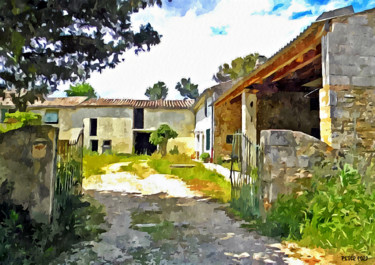 Painting titled "Vieille ferme en pi…" by Peter Ford, Original Artwork