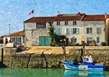 Schilderij getiteld "Île de Ré, Charente…" door Peter Ford, Origineel Kunstwerk, Olie