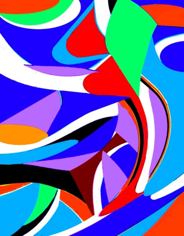 Digital Arts titled "Abstract-motive XIII" by Peter Jalesh, Original Artwork, Digital Painting