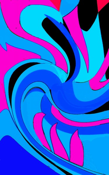 Arts numériques intitulée "Blue Irish Iris-dra…" par Peter Jalesh, Œuvre d'art originale, Peinture numérique
