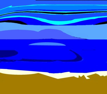 Arte digital titulada "The Sea Water Foam…" por Peter Jalesh, Obra de arte original, Pintura Digital