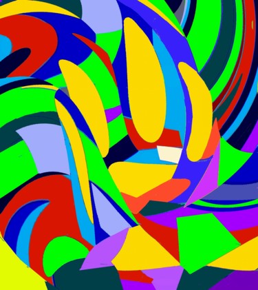 Arts numériques intitulée "Yellow Leaves Super…" par Peter Jalesh, Œuvre d'art originale, Peinture numérique
