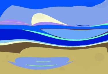 Digital Arts titled "The pond" by Peter Jalesh, Original Artwork, Digital Painting