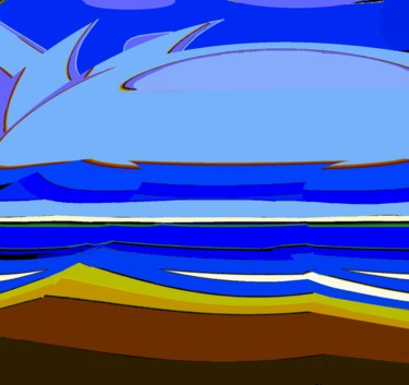 Arts numériques intitulée "Cancun - Turbulent…" par Peter Jalesh, Œuvre d'art originale, Peinture numérique