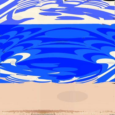 Arts numériques intitulée "la-mer-le-ciel-and-…" par Peter Jalesh, Œuvre d'art originale, Peinture numérique