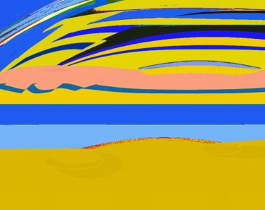 Цифровое искусство под названием "Sunrise-over-the-no…" - Peter Jalesh, Подлинное произведение искусства, Цифровая живопись