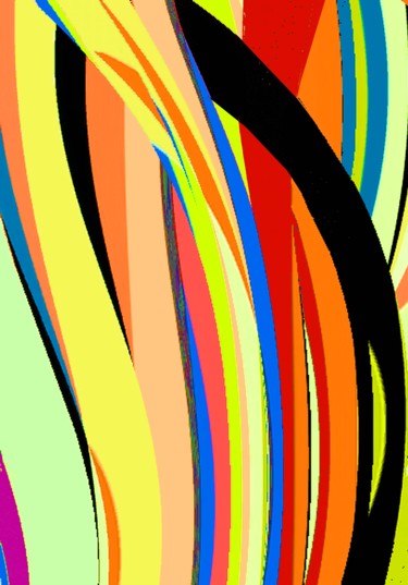 Digital Arts με τίτλο "Stripes II" από Peter Jalesh, Αυθεντικά έργα τέχνης, Ψηφιακή ζωγραφική