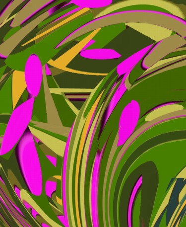 Цифровое искусство под названием "Wild Roses" - Peter Jalesh, Подлинное произведение искусства, Цифровая живопись