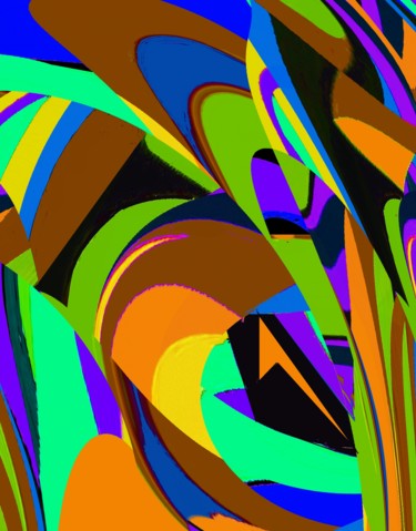 Digitale Kunst mit dem Titel "Walnut Grove" von Peter Jalesh, Original-Kunstwerk, Digitale Malerei