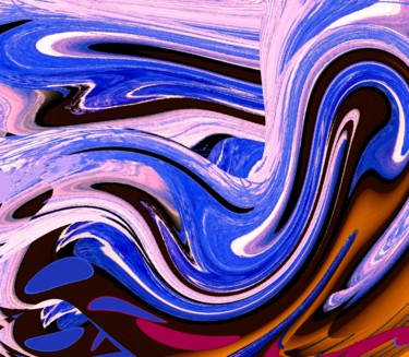 Digital Arts titled "Watery Element" by Peter Jalesh, Original Artwork, Digital Painting